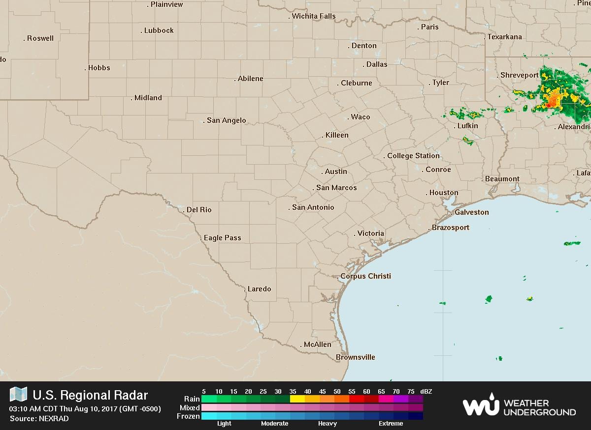 kort Austin radar