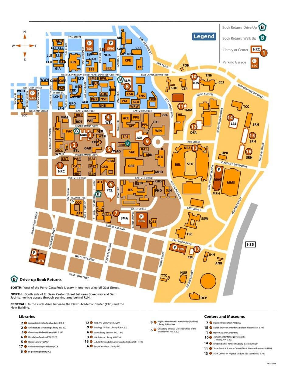 university of texas, Austin campus kort